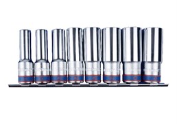 Набор глубоких торцевых головок 1/2", шестигранные, 12-24 мм, 8 предметов KING TONY 4308MR11 Tony