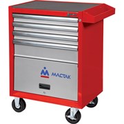 Тележка инструментальная, 4 выдвижных ящика и отсек, "ОПТИМА", красная МАСТАК 522-04581MR 522-04581MR