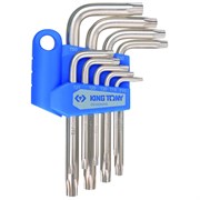 Набор Г-образных Torx, T10H-T50H, короткие, с отверстием, 9 предметов KING TONY 20409PR TONY