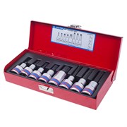 Набор торцевых насадок 1/2", Spline, M5-M16, L = 80 мм, 8 предметов KING TONY 4128PR TONY