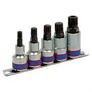 Набор торцевых насадок 1/2", Spline, М8-М16, 5 предметов KING TONY 4105PR TONY