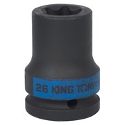 Головка торцевая ударная TORX Е-стандарт 3/4", E26, L = 56 мм KING TONY 657526M TONY