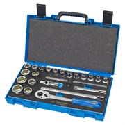 Набор торцевых головок с принадлежностями 1/2", шестигранные, 8-32 мм, 23 предмета KING TONY 4523MRV01 TONY