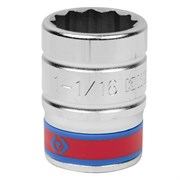 Головка торцевая стандартная двенадцатигранная 3/4", 1-1/16", дюймовая KING TONY 633034S TONY