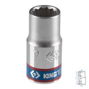 Головка торцевая стандартная двенадцатигранная 1/4", 7 мм KING TONY 233007M TONY