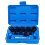Набор торцевых головок для поврежденных гаек и болтов, 10-19 мм, кейс, 10 предметов МАСТАК 109-30010C 109-30010C