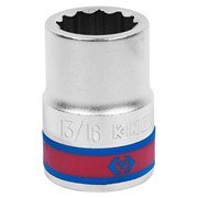 Головка торцевая стандартная двенадцатигранная 3/4", 13/16", дюймовая KING TONY 633026S TONY