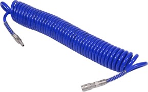 Шланг пневматический 8х12 мм, 10 м, спиральный, полиуретановый, фитинги МАСТАК 680-08110SQ 680-08110SQ