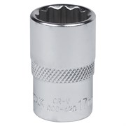 Головка торцевая стандартная двенадцатигранная 1/2", 17 мм МАСТАК 000-42017 000-42017