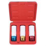 Набор ударных глубоких шестигранных головок 1/2", 17, 19, 21 мм, пластиковое покрытие, кейс,  МАСТАК 006-43C 006-43C