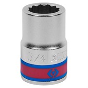 Головка торцевая стандартная двенадцатигранная 3/4", 3/4", дюймовая KING TONY 633024S TONY