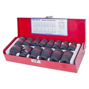 Набор ударных торцевых головок 1/2", шестигранные, 3/8"-1&1/4", 14 предметов KING TONY 4414SP TONY