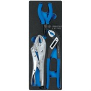 Набор пассатижи, переставные клещи и зажим, ложемент, 3 предмета KING TONY 9-40113GPV TONY