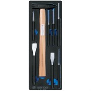 Набор зубил, выколоток, кернеров с молотком, ложемент, 8 предметов KING TONY 9-90118PRV TONY