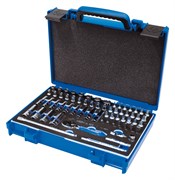 Набор торцевых головок с принадлежностями 1/4", шестигранные, 4-14 мм, 65 предметов KING TONY 2565MRV TONY