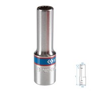 Головка торцевая глубокая двенадцатигранная 3/8", 9 мм KING TONY 323009M Tony