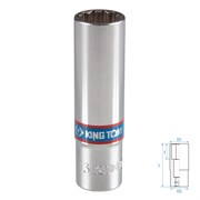 Головка торцевая глубокая двенадцатигранная 3/8", 13 мм KING TONY 323013M Tony