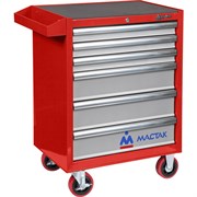 Тележка инструментальная, 6 выдвижных ящиков, "ПРИМА", красная МАСТАК 521-06581R 521-06581R