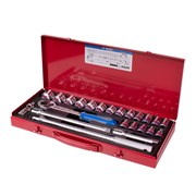 Набор торцевых головок с принадлежностями 1/2", шестигранные, 5/16"-1&1/4", 23 предмета KING TONY 4531SR TONY