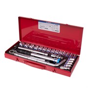 Набор торцевых головок с принадлежностями 1/2", двенадцатигранные, 10-32 мм, 24 предмета KING TONY 4033MR03 TONY