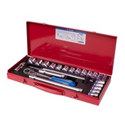 Набор торцевых головок с принадлежностями 1/2", шестигранные, 10-32 мм, 23 предмета KING TONY 4528MR90 TONY