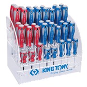 Стенд со стандартными отвертками, серии 1421, 1422, 1423, 1427, 40 предметов KING TONY 31427MR TONY