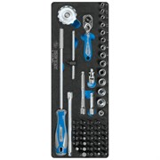 Набор торцевых головок 1/4" с принадлежностями, ложемент, 55 предметов KING TONY 9-2553MRV01 TONY