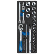 Набор торцевых головок 3/8" с принадлежностями, ложемент, 23 предмета KING TONY 9-3523MRV11 TONY