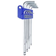 Набор Г-образных шестигранников 1,5-10 мм, длинные, с шаровым окончанием, 9 предметов KING TONY 20109MR TONY