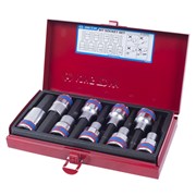 Набор торцевых насадок 1/2", Hex, 4-17 мм, L = 80 мм, 9 предметов KING TONY 4120PR TONY