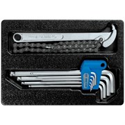 Набор шестигранников Г-образных и съемник масляных фильтров, ложемент, 10 предметов KING TONY 9-20110MR TONY