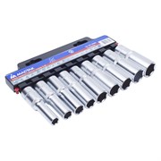 Набор торцевых глубоких головок 1/2", 10-22 мм, 9 предметов МАСТАК 001-4009H 001-4009H