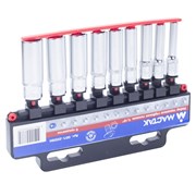 Набор торцевых глубоких головок 1/4", 5-13 мм, 9 предметов МАСТАК 001-2009H 001-2009H