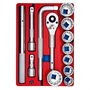 Набор торцевых головок 3/4” с принадлежностями, ложемент, 13 предметов МАСТАК 5-0062213 5-0062213