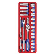 Набор торцевых головок 3/8” с принадлежностями, ложемент, 22 предмета МАСТАК 5-003222 5-003222