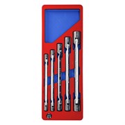 Набор шарнирных ключей, зеркальная полировка, ложемент, 5 предметов МАСТАК 5-2405 5-2405