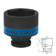 Головка торцевая ударная шестигранная 1/2", 39 мм KING TONY 453539M TONY