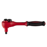 Трещотка диэлектрическая 1/4", 150 мм, 24 зубца, флажковая с кнопкой KING TONY 2771VE-55 TONY