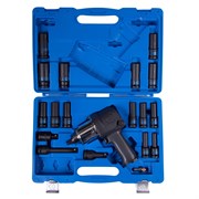 Гайковерт пневматический ударный 1/2", 881 Нм, с комплектом головок, 19 предметов KING TONY 44108AMP01 TONY