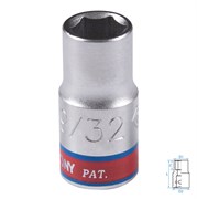 Головка торцевая стандартная шестигранная 1/4", 9/32", дюймовая KING TONY 233509S TONY