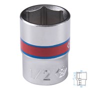 Головка торцевая стандартная шестигранная 1/4", 1/2", дюймовая KING TONY 233516S TONY