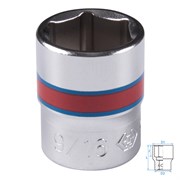 Головка торцевая стандартная шестигранная 1/4", 9/16", дюймовая KING TONY 233518S TONY