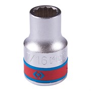 Головка торцевая стандартная двенадцатигранная 1/2", 7/16", дюймовая KING TONY 433014S TONY