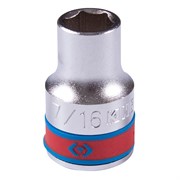 Головка торцевая стандартная шестигранная 1/2", 7/16", дюймовая KING TONY 433514S TONY