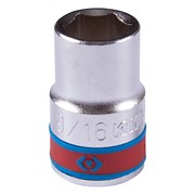 Головка торцевая стандартная шестигранная 1/2", 9/16", дюймовая KING TONY 433518S TONY