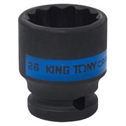 Головка торцевая ударная двенадцатигранная 1/2", 26 мм KING TONY 453026M TONY