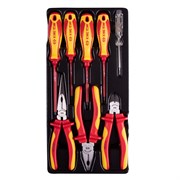 Набор диэлектрического инструмента, ложемент, 8 предметов KING TONY 9-40618GP TONY