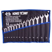 Набор комбинированных ключей, 8-24 мм, чехол из теторона, 14 предметов KING TONY 12D15MRN01 TONY