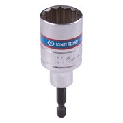 Головка для шуруповерта двенадцатигранная 1/4", 21 мм, L = 80 мм KING TONY 76B821M TONY