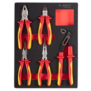 Набор пассатижей и бокорезов диэлектрических, ложемент, 5 предметов KING TONY 9-40605GPV TONY